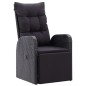 vidaXL Juego de comedor de jardín 9 piezas con cojines negro vidaXL Juego de comedor de jardín 9 piezas con cojines negro