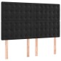 vidaXL Cabeceros 4 unidades terciopelo negro 72x5x78/88 cm vidaXL Cabeceros 4 unidades terciopelo negro 72x5x78/88 cm