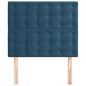 vidaXL Cabeceros 2 unidades de terciopelo azul oscuro 80x5x78/88 cm
