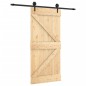 vidaXL Puerta corredera con herrajes madera maciza de pino 95x210 cm vidaXL Puerta corredera con herrajes madera maciza de pino 95x210 cm