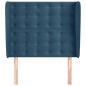 vidaXL Cabecero con orejas de terciopelo azul oscuro 83x23x118/128 cm