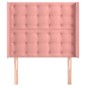 vidaXL Cabecero con orejas de terciopelo rosa 83x16x118/128 cm