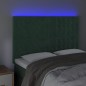 vidaXL Cabecero con luces LED terciopelo verde oscuro 144x5x118/128 cm vidaXL Cabecero con luces LED terciopelo verde oscuro 144x5x118/128 cm