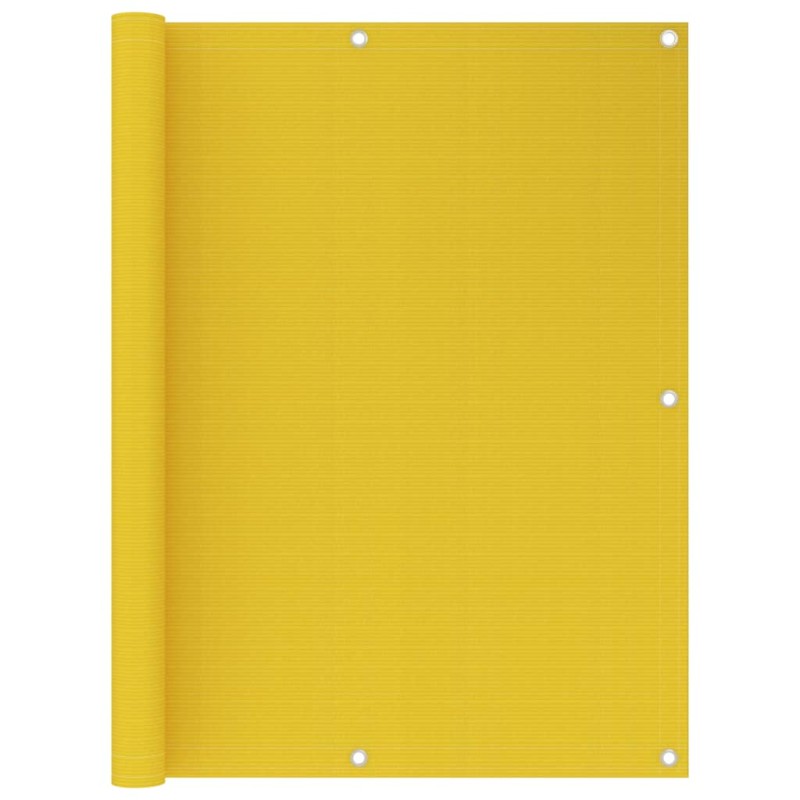 vidaXL Toldo para balcón HDPE amarillo 120x500 cm
