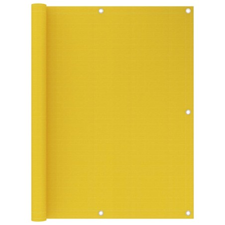 vidaXL Toldo para balcón HDPE amarillo 120x500 cm