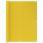 vidaXL Toldo para balcón HDPE amarillo 120x500 cm