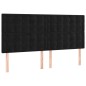vidaXL Cabecero con luces LED terciopelo negro 160x5x118/128 cm
