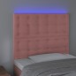 vidaXL Cabecero con luces LED terciopelo rosa 80x5x118/128 cm vidaXL Cabecero con luces LED terciopelo rosa 80x5x118/128 cm