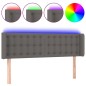 vidaXL Cabecero con LED cuero sintético gris 147x16x78/88 cm vidaXL Cabecero con LED cuero sintético gris 147x16x78/88 cm