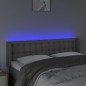 vidaXL Cabecero con LED cuero sintético gris 147x16x78/88 cm vidaXL Cabecero con LED cuero sintético gris 147x16x78/88 cm