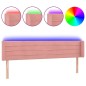 vidaXL Cabecero con LED de terciopelo rosa 183x16x78/88 cm vidaXL Cabecero con LED de terciopelo rosa 183x16x78/88 cm