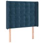 vidaXL Cabecero con LED de terciopelo azul oscuro 83x16x118/128 cm vidaXL Cabecero con LED de terciopelo azul oscuro 83x16x118/128 cm