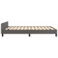vidaXL Estructura de cama con cabecero cuero sintético gris 140x190 cm vidaXL Estructura de cama con cabecero cuero sintético gris 140x190 cm