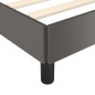 vidaXL Estructura de cama con cabecero cuero sintético gris 140x190 cm vidaXL Estructura de cama con cabecero cuero sintético gris 140x190 cm
