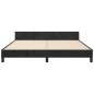 vidaXL Estructura de cama con cabecero de terciopelo negro 160x200 cm vidaXL Estructura de cama con cabecero de terciopelo negro 160x200 cm