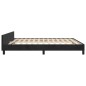 vidaXL Estructura de cama con cabecero de terciopelo negro 160x200 cm vidaXL Estructura de cama con cabecero de terciopelo negro 160x200 cm