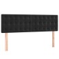 vidaXL Cama box spring con colchón terciopelo negro 140x200 cm