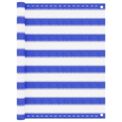 vidaXL Toldo para balcón HDPE azul y blanco 90x500 cm