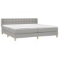 vidaXL Cama box spring con colchón tela gris claro 160x200 cm vidaXL Cama box spring con colchón tela gris claro 160x200 cm