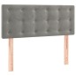 vidaXL Cama box spring con colchón terciopelo gris claro 100x200 cm vidaXL Cama box spring con colchón terciopelo gris claro 100x200 cm