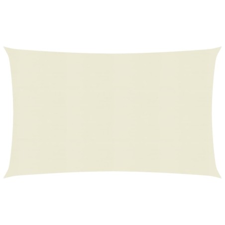 vidaXL Toldo de vela crema HDPE 160 g/m² 2,5x4 m 