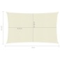 vidaXL Toldo de vela crema HDPE 160 g/m² 2,5x4 m vidaXL Toldo de vela crema HDPE 160 g/m² 2,5x4 m