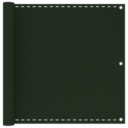 vidaXL Toldo para balcón HDPE verde oscuro 90x500 cm