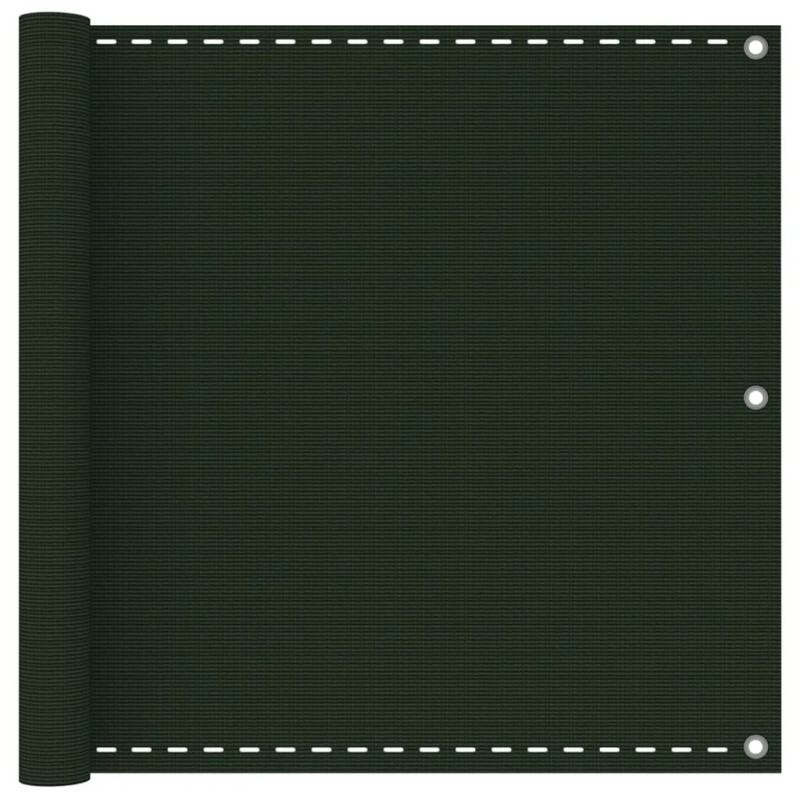 vidaXL Toldo para balcón HDPE verde oscuro 90x500 cm vidaXL Toldo para balcón HDPE verde oscuro 90x500 cm