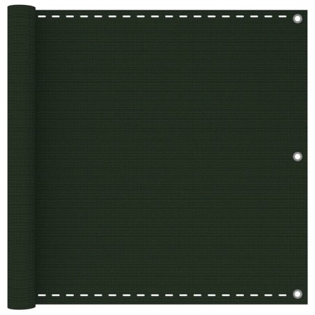 vidaXL Toldo para balcón HDPE verde oscuro 90x500 cm