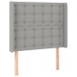 vidaXL Cama box spring colchón y luces LED tela gris claro 80x200 cm vidaXL Cama box spring colchón y luces LED tela gris claro 80x200 cm