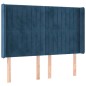vidaXL Cama box spring colchón y LED terciopelo azul oscuro 140x200 cm vidaXL Cama box spring colchón y LED terciopelo azul oscuro 140x200 cm