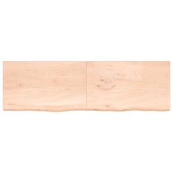 vidaXL Estante de pared madera maciza roble sin tratar 200x60x(2-4) cm