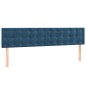 vidaXL Cama box spring con colchón terciopelo azul oscuro 160x200 cm vidaXL Cama box spring con colchón terciopelo azul oscuro 160x200 cm