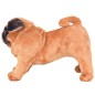 vidaXL Perro pug de peluche de pie marrón claro XXL