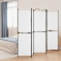 vidaXL Biombo divisor de 5 paneles de tela blanco 250x180 cm vidaXL Biombo divisor de 5 paneles de tela blanco 250x180 cm