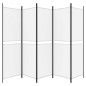 vidaXL Biombo divisor de 5 paneles de tela blanco 250x180 cm vidaXL Biombo divisor de 5 paneles de tela blanco 250x180 cm