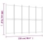 vidaXL Biombo divisor de 5 paneles de tela blanco 250x180 cm vidaXL Biombo divisor de 5 paneles de tela blanco 250x180 cm