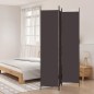 vidaXL Biombo divisor de 3 paneles de tela marrón 150x220 cm vidaXL Biombo divisor de 3 paneles de tela marrón 150x220 cm