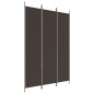vidaXL Biombo divisor de 3 paneles de tela marrón 150x220 cm vidaXL Biombo divisor de 3 paneles de tela marrón 150x220 cm
