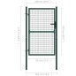 vidaXL Puerta de valla de acero verde 100x125 cm vidaXL Puerta de valla de acero verde 100x125 cm