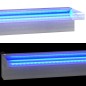 vidaXL Fuente cascada con LED RGB acero inoxidable 90 cm vidaXL Fuente cascada con LED RGB acero inoxidable 90 cm
