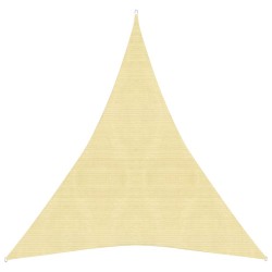 vidaXL Toldo de vela HDPE beige 160 g/m² 4x5x5 m