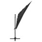 vidaXL Sombrilla de 4 niveles con poste aluminio negro 250x250 cm vidaXL Sombrilla de 4 niveles con poste aluminio negro 250x250 cm