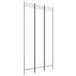vidaXL Biombo divisor de 3 paneles de tela blanco 120x220 cm