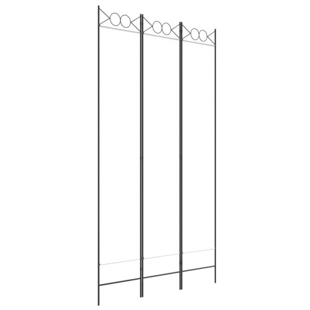 vidaXL Biombo divisor de 3 paneles de tela blanco 120x220 cm
