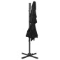 vidaXL Sombrilla de 4 niveles con poste aluminio negro 250x250 cm vidaXL Sombrilla de 4 niveles con poste aluminio negro 250x250 cm