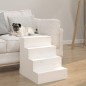 vidaXL Escalera para mascotas madera maciza de pino blanco 40x49x47 cm vidaXL Escalera para mascotas madera maciza de pino blanco 40x49x47 cm