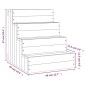 vidaXL Escalera para mascotas madera maciza de pino blanco 40x49x47 cm vidaXL Escalera para mascotas madera maciza de pino blanco 40x49x47 cm