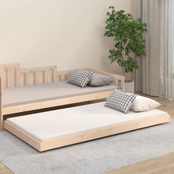 vidaXL Estructura de cama madera maciza de pino 90x200 cm