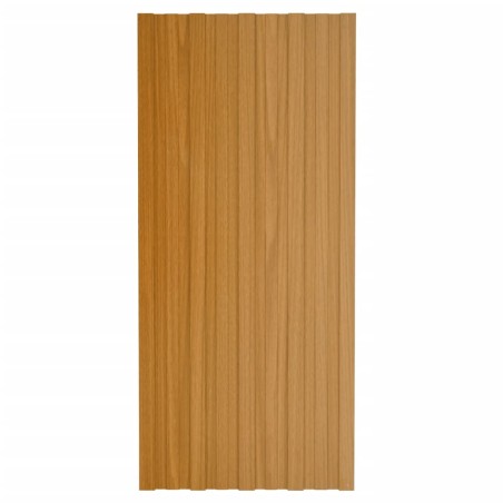 vidaXL Panel de tejado acero galvanizado color madera 36 uds 100x45 cm